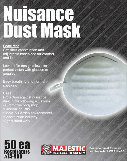 Majestic 74-900 Nuisance Dust Mask Non-N95 (CASE): Global Construction Supply