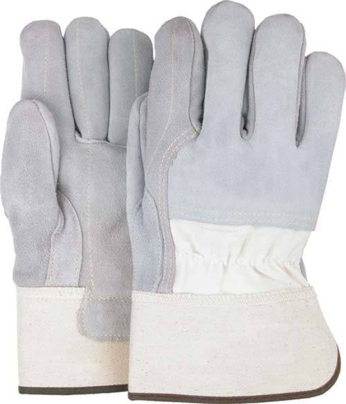 Majestic 1830 Split Cowhide Leather Work Gloves 3/4 Back Double Palm Kevlar Sewn (DOZEN) - Global Construction Supply