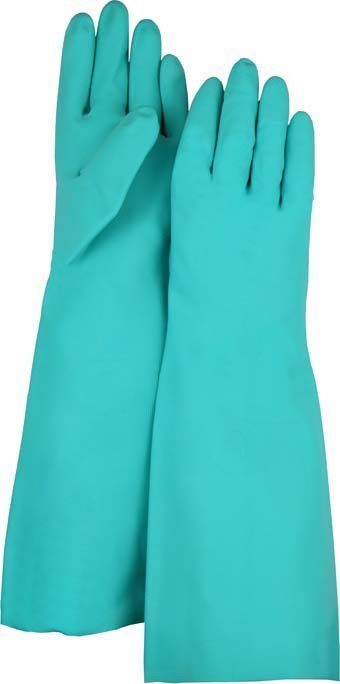 Majestic 3249 22 Mil Green Nitrile Gloves Unlined 18" (DOZEN) - Global Construction Supply