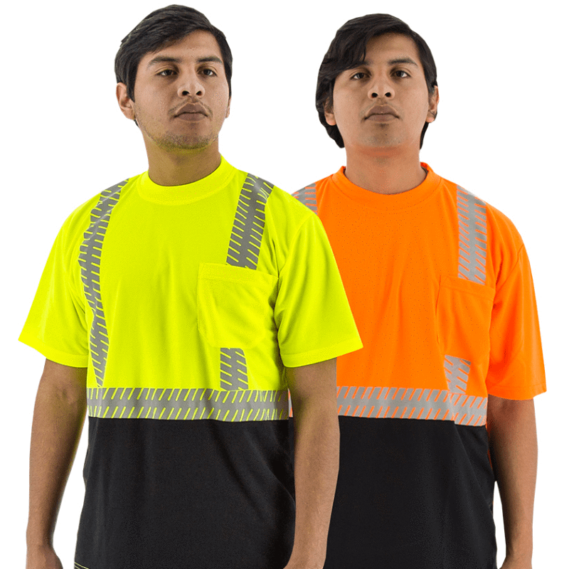 ANSI Class 2 Safety Shirts Hi Vis with Reflective Stripes — Global