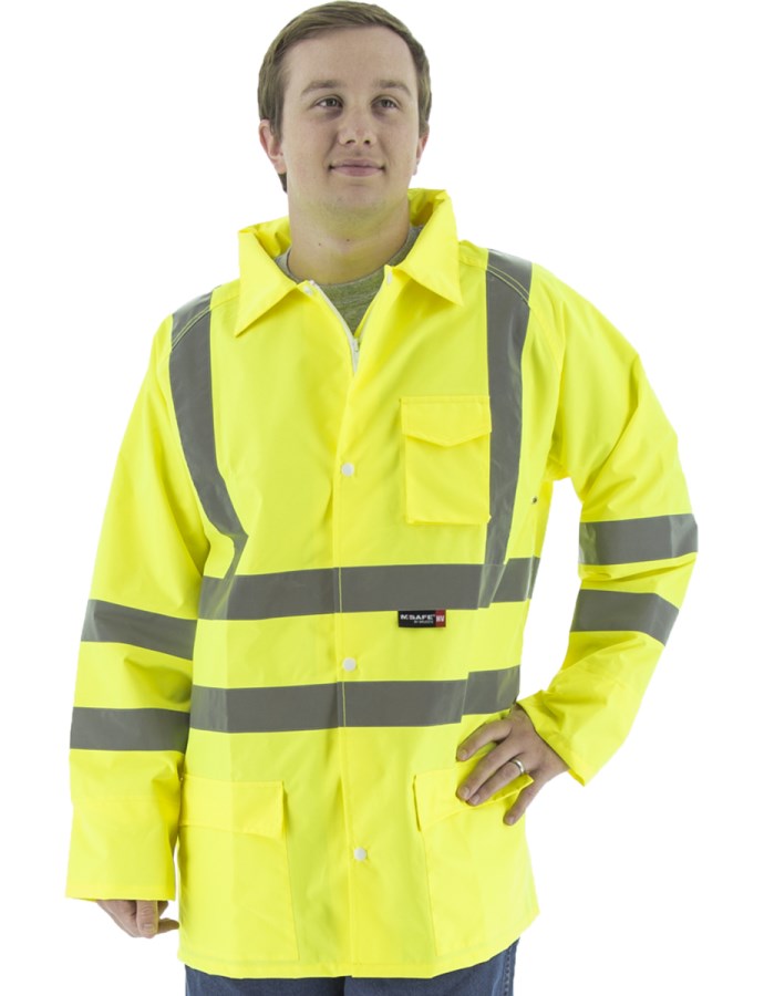 Safety Jacket Majestic 75-1351 CL3 Hi Vis Yellow Rain Jacket