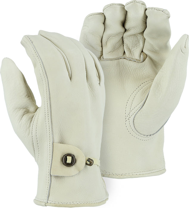 Majestic 1509K Cowhide Drivers Glove with Ball and Tape Wrist Strap (DOZEN)
