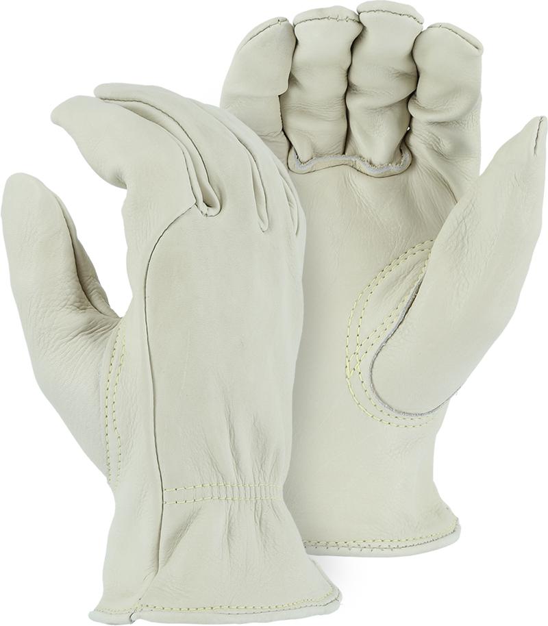 Majestic 1510K Cream Cowhide Leather Driver Gloves Kevlar Sewn (DOZEN) - Global Construction Supply