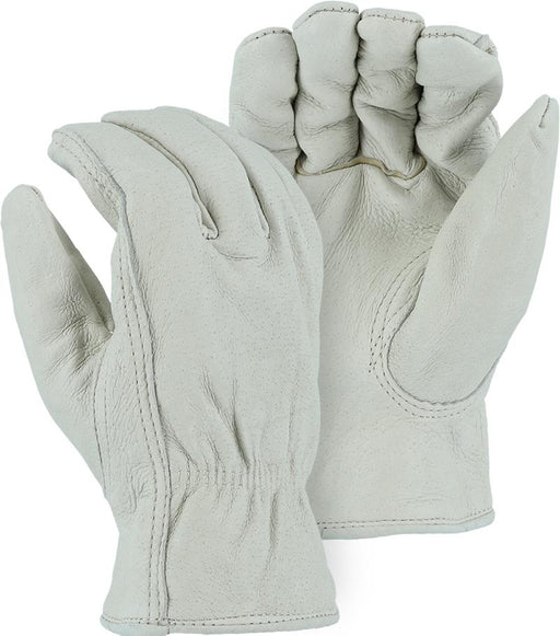 Majestic 1511P Pigskin Leather Driver Gloves Red Fleece Lined (DOZEN) - Global Construction Supply