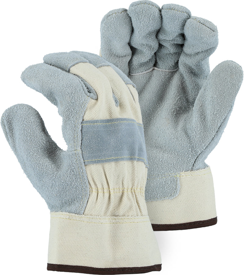 Majestic 1800 Split Cowhide Leather Palm Work Gloves Kevlar Sewn (DOZEN)
