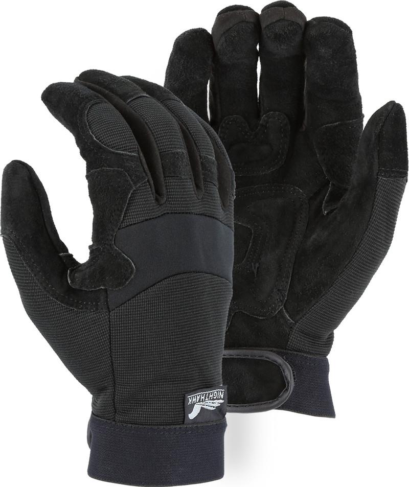 Majestic 2120 Black Reversed Cowhide Mechanic Style Gloves Padded Palm (DOZEN) - Global Construction Supply