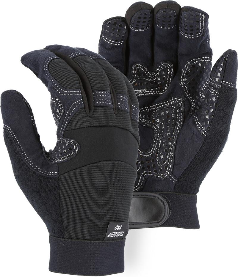 Majestic 2121 Armor Skin Mechanic Style Gloves Full Fingered Velcro Wrist (DOZEN) - Global Construction Supply