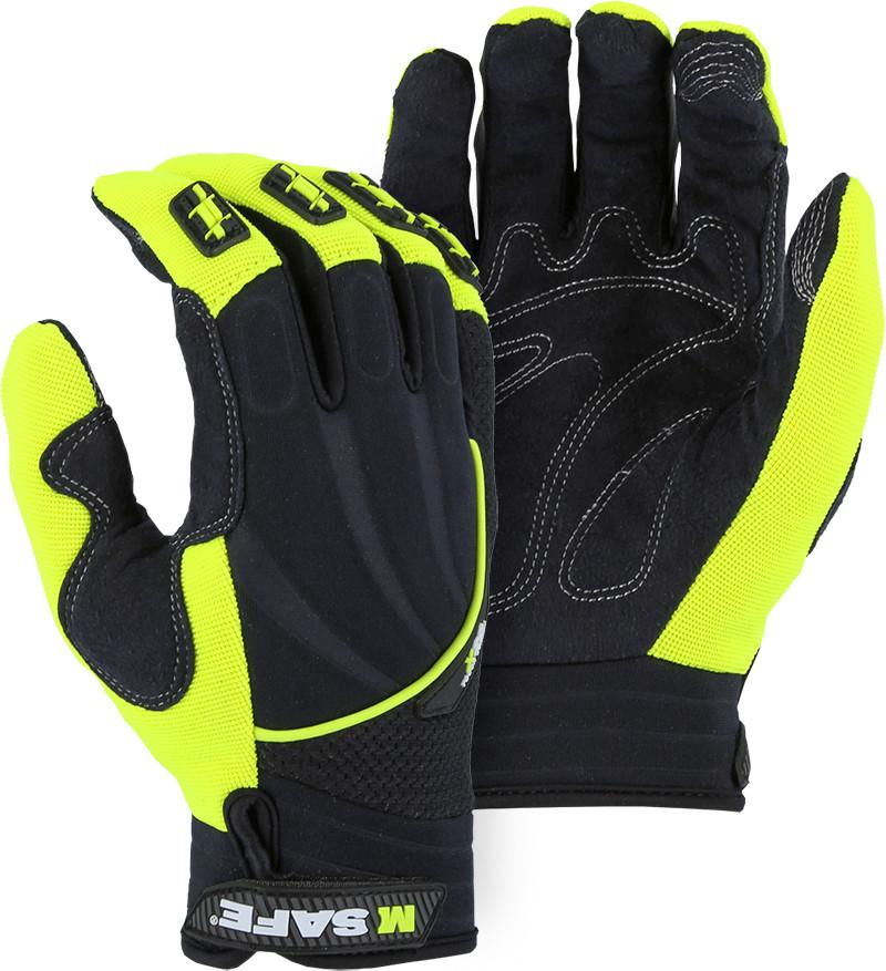 Majestic 2127HY Armor Skin 2X0 Mechanic Style Gloves Silicone Grip Index/Middle tip (DOZEN) - Global Construction Supply