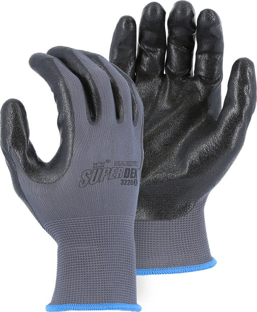 Majestic 3226 Black HCT Foam Nitrile Palm Coated Gloves 13-gauge Nylon Knit (DOZEN) - Global Construction Supply