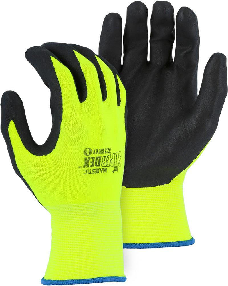 Majestic 3228HVY SuperDex Micro-Foam Nitrile Palm Coated Gloves Yellow/Black (DOZEN) - Global Construction Supply
