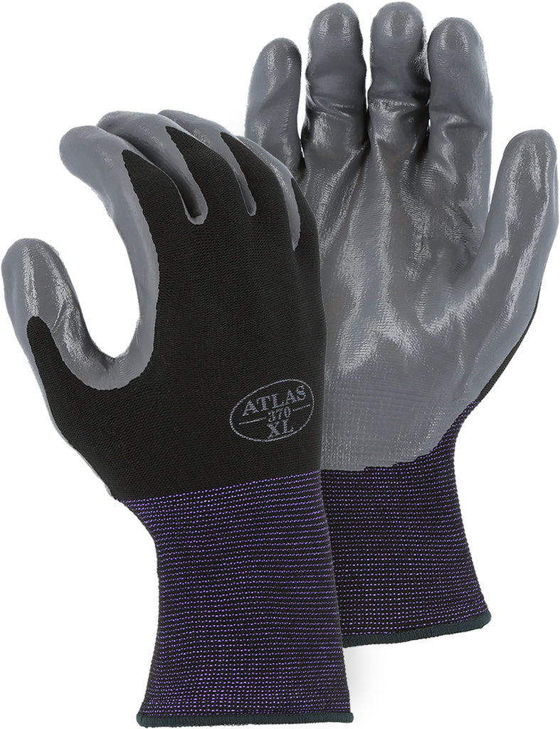 MAJESTIC - Winter Lined Atlas Rubber Coated Wrinkled Palm Coated Glove