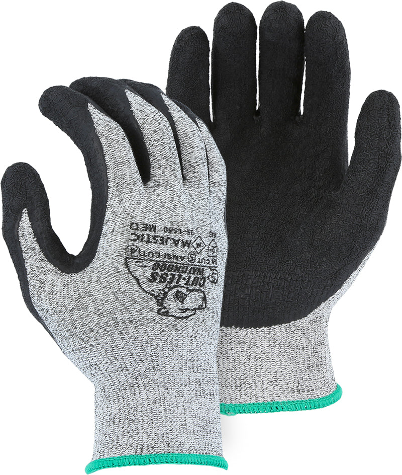 Majestic 35-1550 Cut-Less Watchdog® Knit Glove w Crinkle Latex Palm (DOZEN)