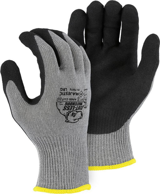 Majestic 35-7675 Cut-Less WatchDog Extreme Cut Resistant Gloves Sandy Nitrile Palm Cut 5 (DOZEN): Global Construction Supply