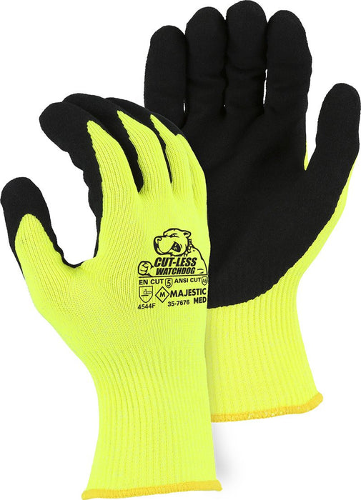 Majestic 35-7676 Touchscreen Cut-Less Watchdog® Glove with Sandy Nitrile Palm, A6 Cut (DOZEN): Global Construction Supply