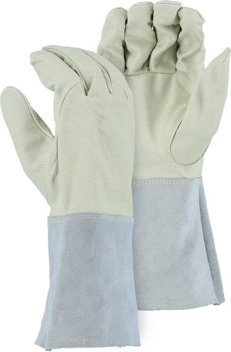 Majestic 3507G Pigskin Leather Welders Gloves Gaunlet Cuff Tig/Mig (DOZEN)
