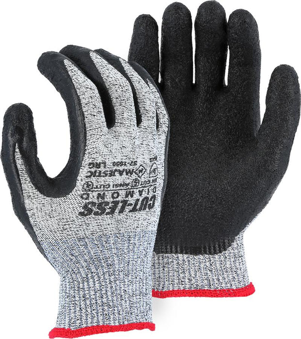 Majestic 37-1550 Cut Resistant Dyneema Black Latex Palm Gloves Cut-Less Diamond (DOZEN): Global Construction Supply