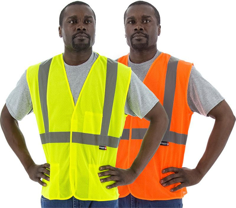 Safety Vest Majestic 75-3203 CL2 Hi Vis Mesh Safety Vest — Global  Construction Supply