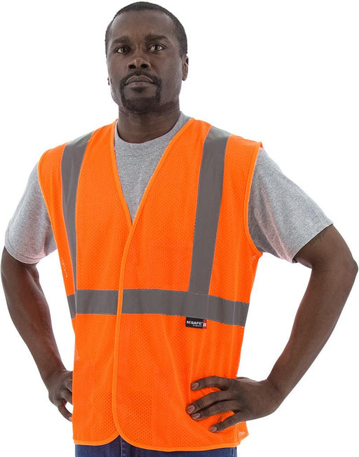 Safety Vest Majestic 75-3204 CL2 Hi Vis Mesh Safety Vest: Global Construction Supply