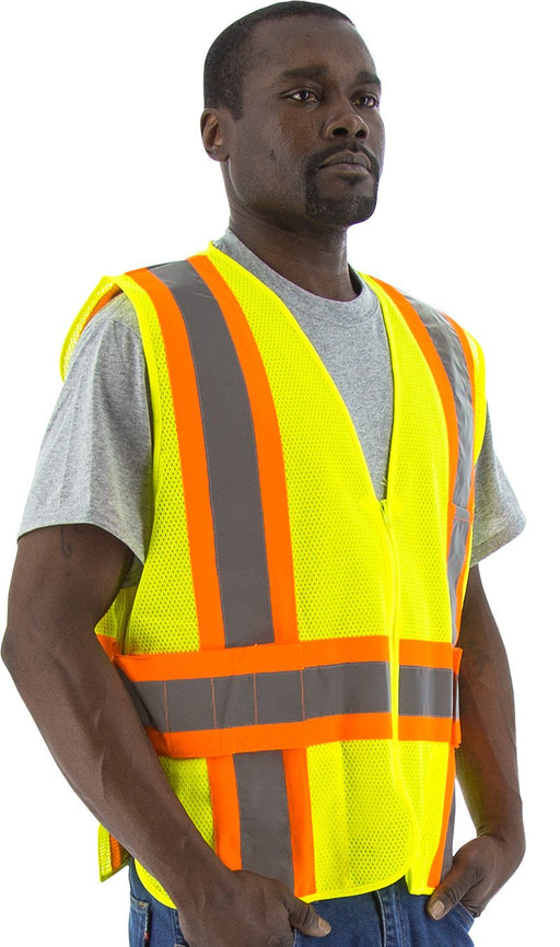 Safety Vest Majestic 75-3215 CL2 Hi Vis Safety Vest: Global Construction Supply