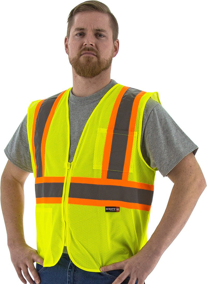 Safety Vest Majestic 75-3217 CL2 Hi Vis DOT Striped Vest — Global ...