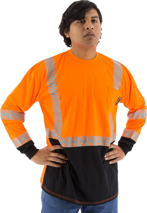Safety Shirt Majestic 75-5258 Hi Vis CL2 Long Sleeve Shirt: Global Construction Supply