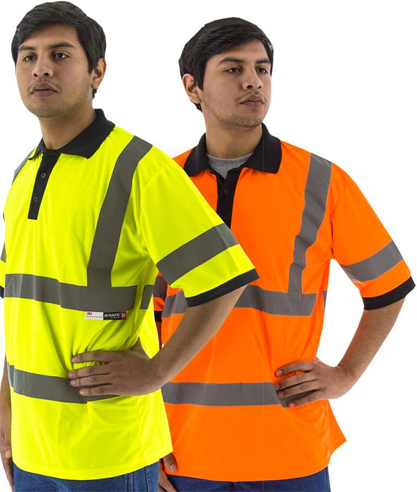 Safety Shirt Majestic 75-5312 Hi Vis CL3 Safety Polo: Global Construction Supply