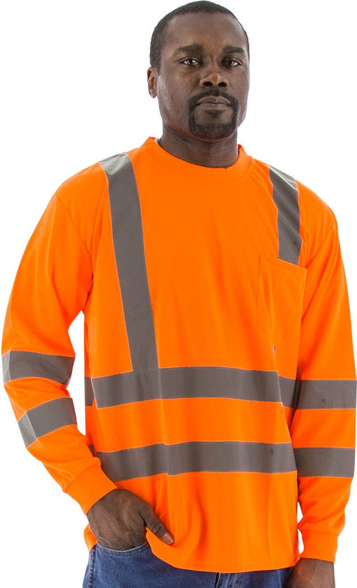 Safety Shirt Majestic 75-5356 Hi Vis CL3 Long Sleeve Shirt: Global Construction Supply