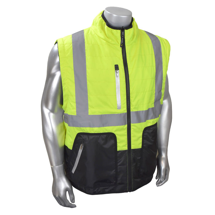 Radians SJ510 Quilted Reversible Jacket with Zip-Off Sleeves: Global Construction Supply