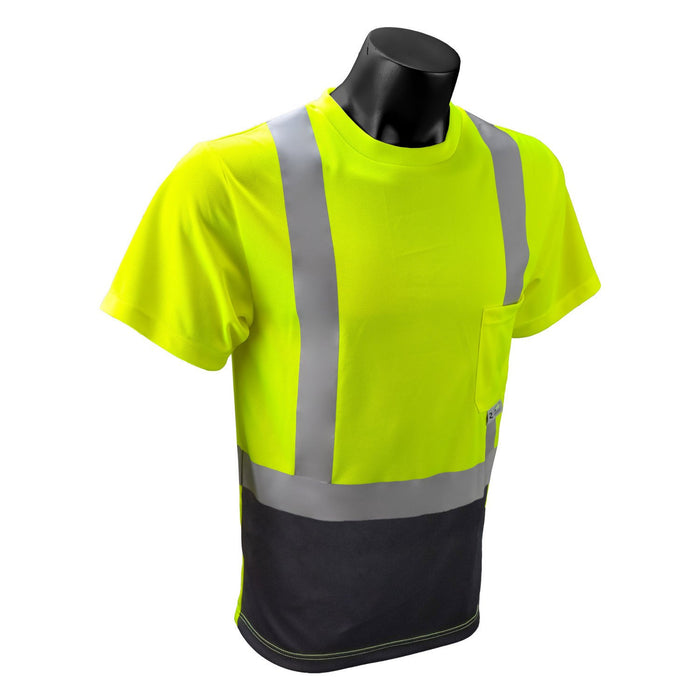 Radians ST11B-2 TYPE R CLASS 2 Short Sleeve Black Bottom T-Shirt: Global Construction Supply