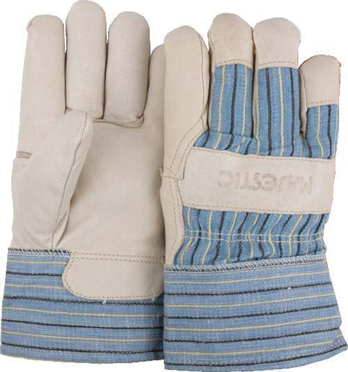 Majestic 1520 Pigskin Palm Leather Work Gloves Polyester Fiber Lined Gauntlet Cuff (DOZEN) - Global Construction Supply