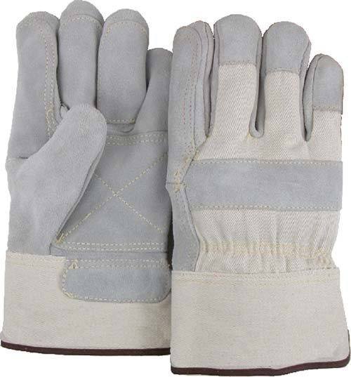 Majestic 1800DP Split Cowhide Leather Work Gloves Double Palm Kevlar Sewn (DOZEN) - Global Construction Supply