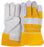 Majestic 2501CY Cowhide Leather Work Gloves Yellow Back and Cuff PE Safety Cuff (DOZEN) - Global Construction Supply