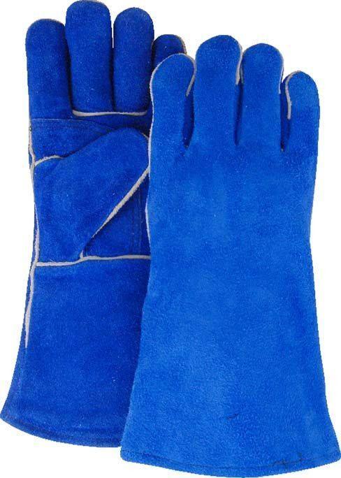 Majestic 2514BLT Select Shoulder Split Cowhide Leather Welders Gloves Blue (DOZEN) - Global Construction Supply