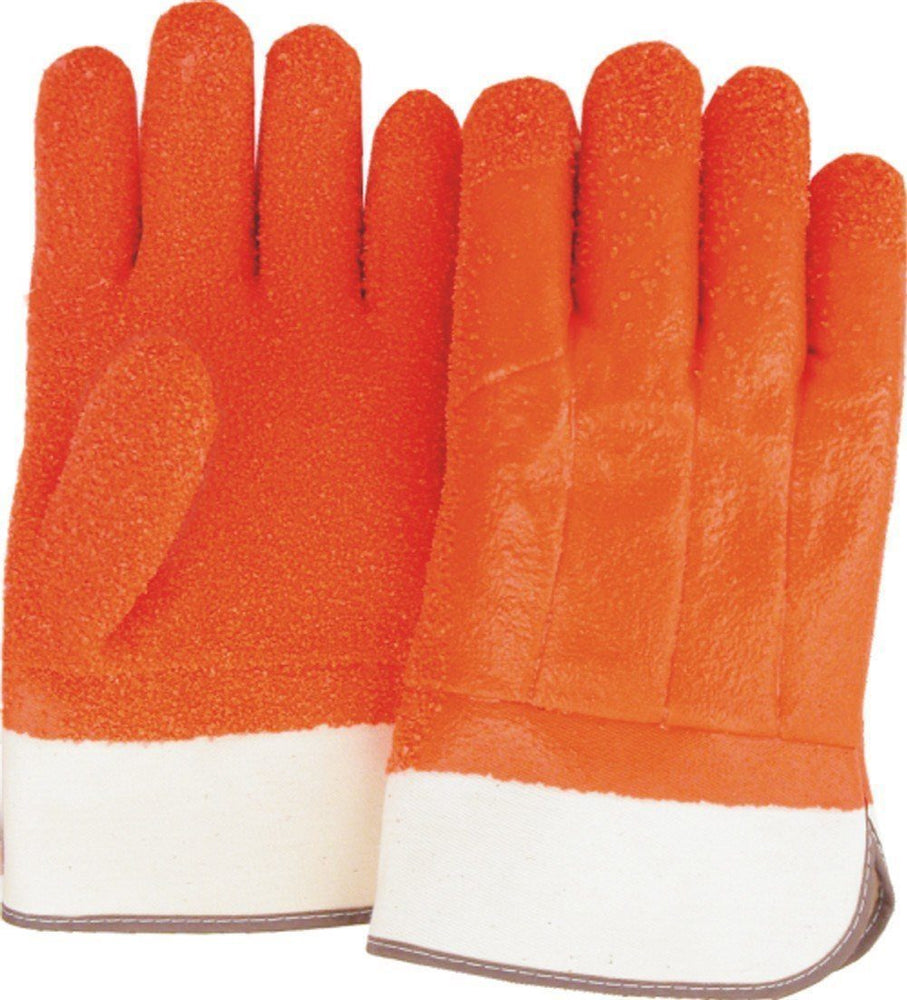 Majestic 3371G Orange PVC Dipped Gloves Gritty Finish Foam Lined Safet —  Global Construction Supply