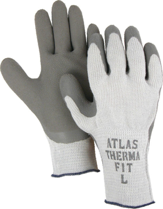 Majestic 3388 Atlas ThermaFit 451 Gloves Gray Rubber Coated Wrinkled Palm Lined (DOZEN) - Global Construction Supply