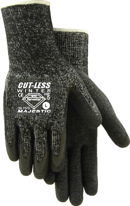 Majestic 34-1570 Winter Cut Resistant Gloves Dyneema Latex Palm Cut 5 (DOZEN) - Global Construction Supply