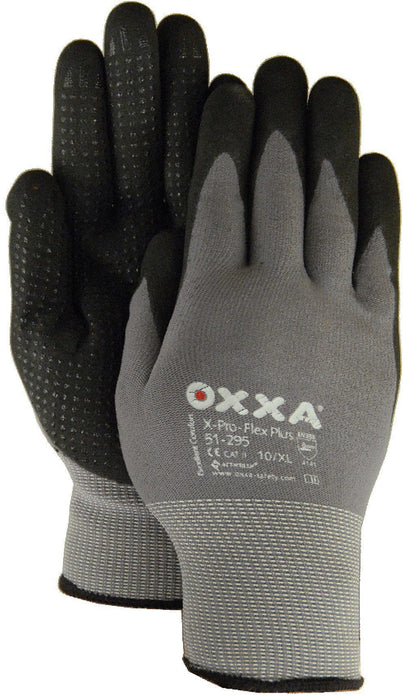Majestic 51-295 OXXA X-Pro Flex Gloves Micro Foam Nitrile Palm Coating Nylon Shell Dotted Palms (DOZEN): Global Construction Supply