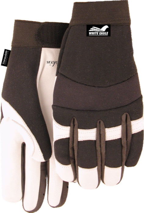 Majestic White Eagle 2153T White Goatskin Palm Mechanic Style Gloves Thinsulate Lined (DOZEN): Global Construction Supply