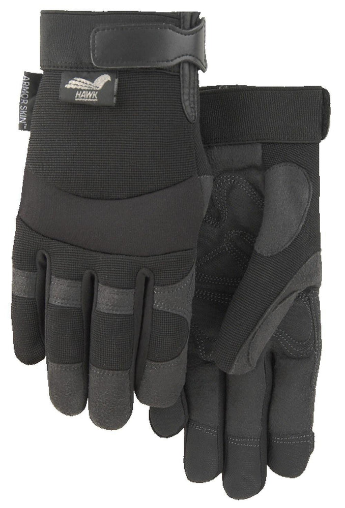Majestic Winter Hawk 2139BKH Armor Skin Mechanic Style Gloves Double Palm Heatlok Lined (DOZEN): Global Construction Supply