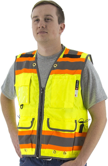 Safety Vest Majestic 75-3235 CL2 Hi Vis Premium Vest: Global Construction Supply