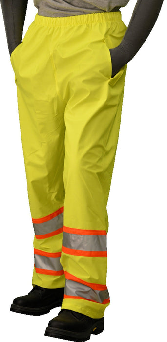 Majestic 75-7351 Hi Vis Yellow Waist Pants ANSI Class E DOT Stripes: Global Construction Supply
